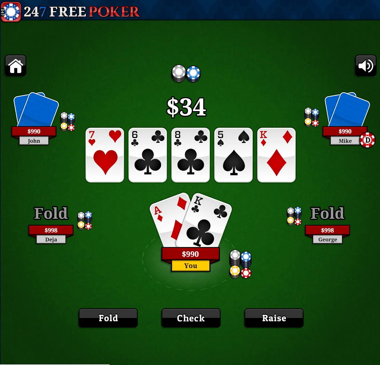 Replay poker